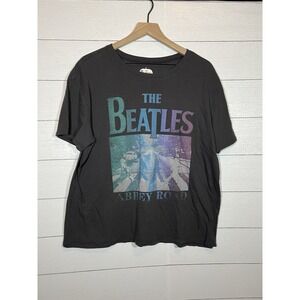 The Beatles Abbey Road Black Graphic T Shirt XL - Lennon McCartney Harrison Star